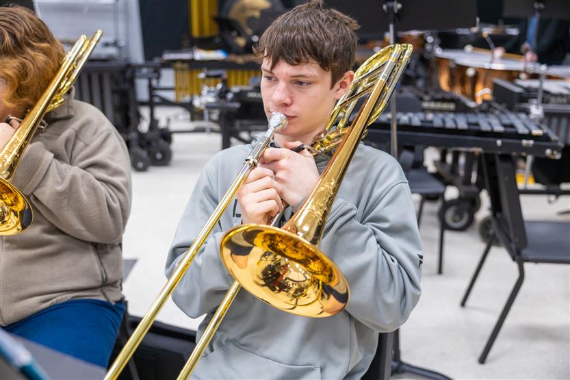 Fairview High band students play